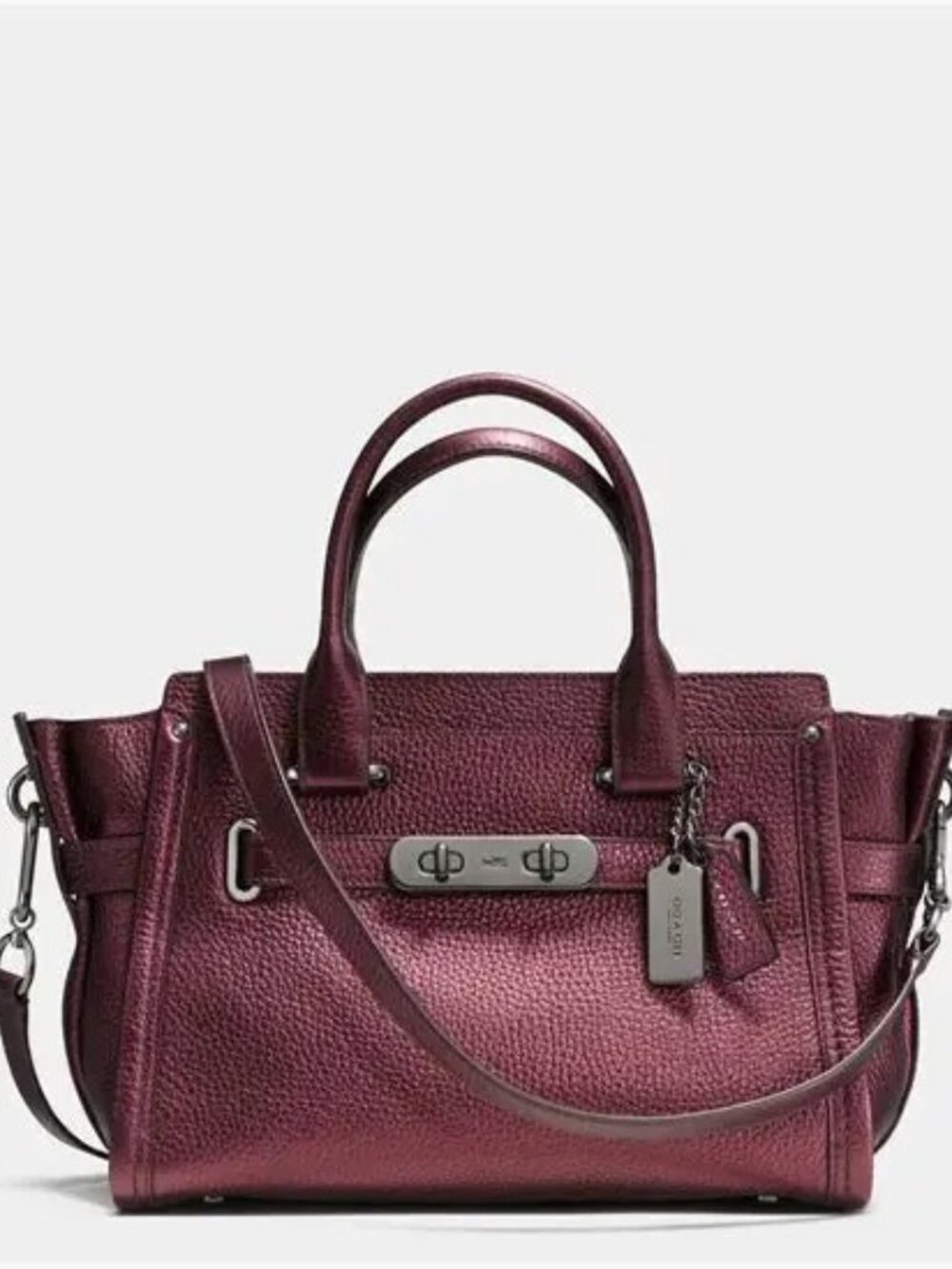 Like New Coach Swagger Y2k Bronz Leather Shoulder Bag Purse
